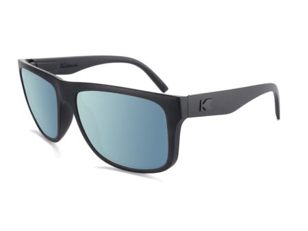 Knockaround Torrey Pines Sunglasses - Matte Black on Black   Sky Blue Cheap