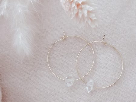 Halo Herkimer Diamond Hoops Supply