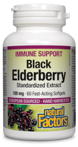 Natural Factors Black Elderberry Extract 100 mg (60 Softgels) Online