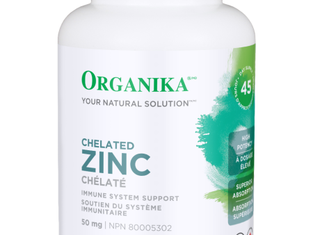 Organika Chelated Zinc 50 mg (45 Tablets) Fashion