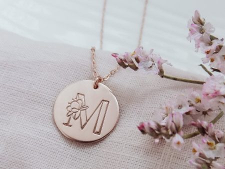 Floral Monogram Necklace Supply