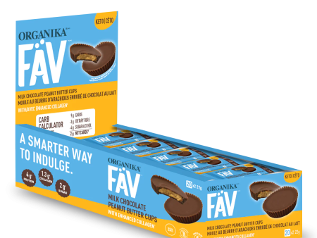 Organika FÄV Milk Chocolate Peanut Butter Cups with Enchanced Collagen Online now