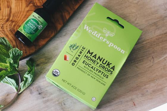 Wedderspoon Organic Manuka Honey Drops - Eucalyptus with Bee Propolis (120 g) Online Sale