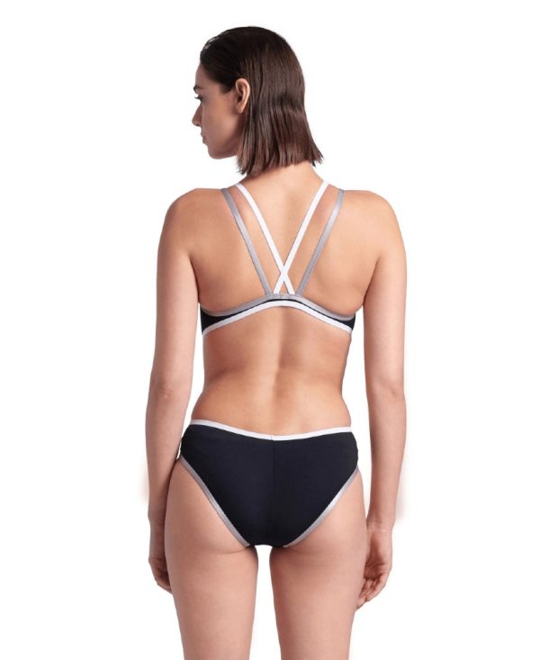 Arena | Swimsuit | One Double Cross Back | Black   White   Silver Hot on Sale