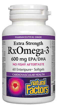 Natural Factors RxOmega-3 Extra Strength 600 mg EPA DHA (Softgels) Online