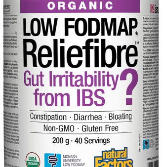 Natural Factors Organic Low Fodmap Reliefibre - Unflavoured (200 g) Online