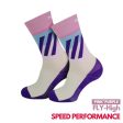 Motive Sock Speed Performance Fly - High Crew Pink Purple Fashion