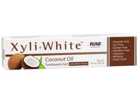 NOW XyliWhite Coconut Oil Toothpaste Gel - Mint (181 g) on Sale