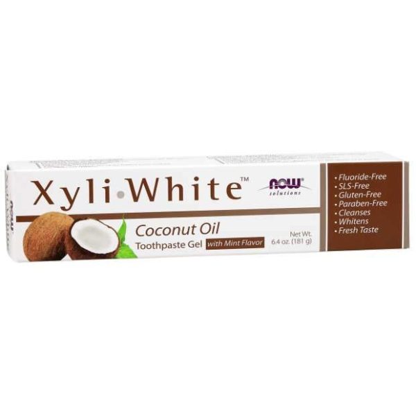 NOW XyliWhite Coconut Oil Toothpaste Gel - Mint (181 g) on Sale