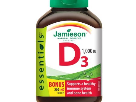 Jamieson Vitamin D3 1000 IU BONUS SIZE (240 Tablets) Discount