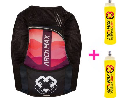 ARCh MAX Hydration Vest 12L Unisex Red + 2 Hydraflask 500ml Supply