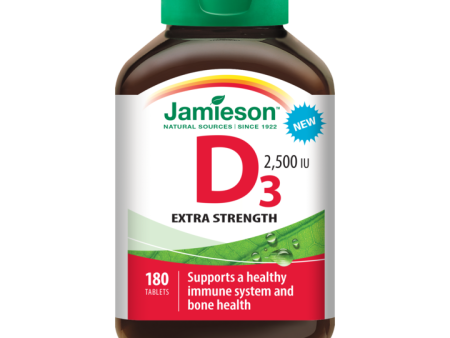 Jamieson Vitamin D3 2500 IU Extra Strength (180 Tablets) For Discount