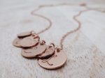 Birth Flower Personalized Discs Necklace - Disc Duo Fashion