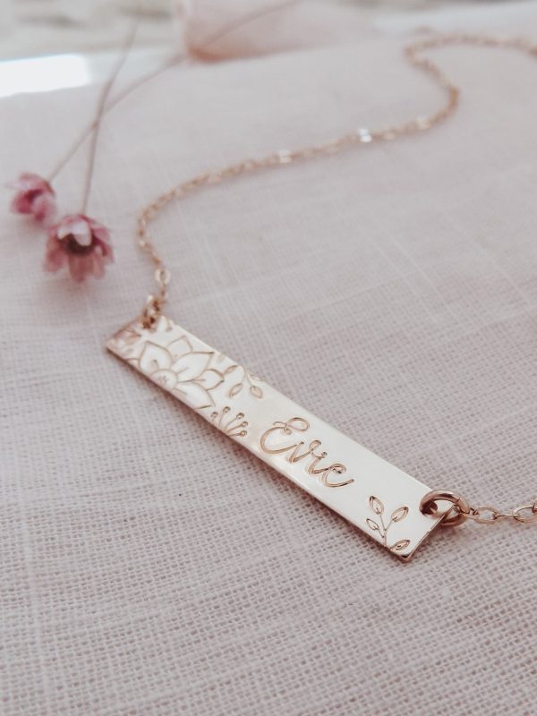 Personalized Classic Bar Necklace Cheap