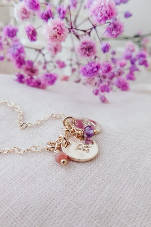 Initial + Birthstone Necklace Sale