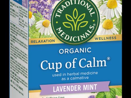 Traditional Medicinals Organic Cup of Calm Tea - Lavender Mint Leaf (16 Tea Bags) on Sale