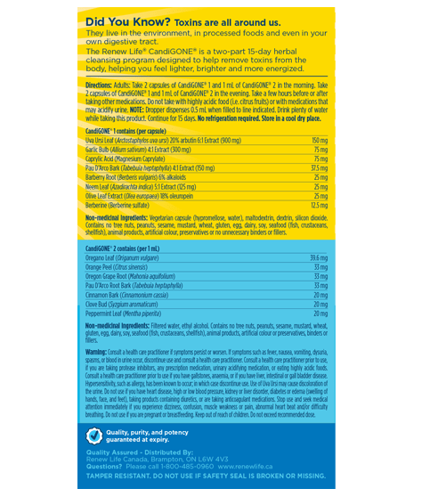 Renew Life CandiGONE 15-Day Program (1 Kit) Supply