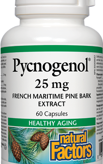 Natural Factors Pycnogenol 25 mg French Maritime Pine Bark Extract (60 Capsules) Online now