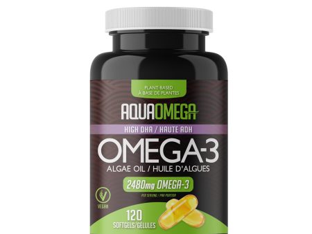 AquaOmega Plant-Based High DHA Omega-3 Algae Oil (120 Softgels) Fashion