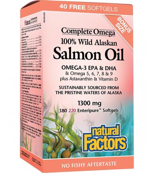 Natural Factors CompleteOmega Salmon Oil 1300 mg BONUS SIZE (220 Softgels) For Discount