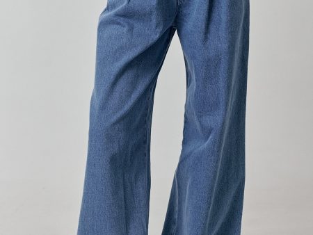 Denim Palazzo Pant For Discount