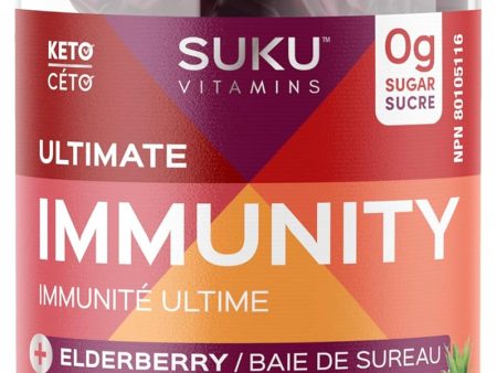 Suku Vitamins Ultimate Immunity + Elderberry - Blueberry Pineapple (60 Gummies) For Cheap