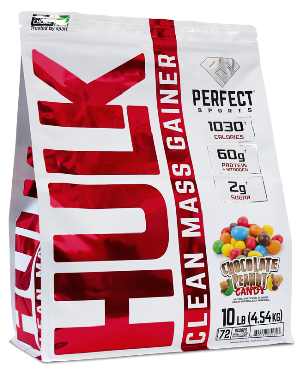 Perfect Sports HULK Mass Gainer - Chocolate Peanut Candy (10 lbs) Cheap