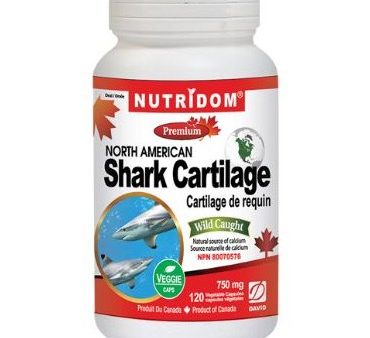 Nutridom North American Shark Cartilage 750 mg 120 caps Online now