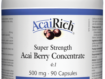 Natural Factors AcaiRich Acai Berry Concentrate Super Strength 500 mg (90 Capsules) Sale