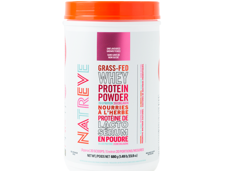 Natreve Grass-Fed Whey Protein Unflavoured & Unsweetened (1.49 lbs) For Discount