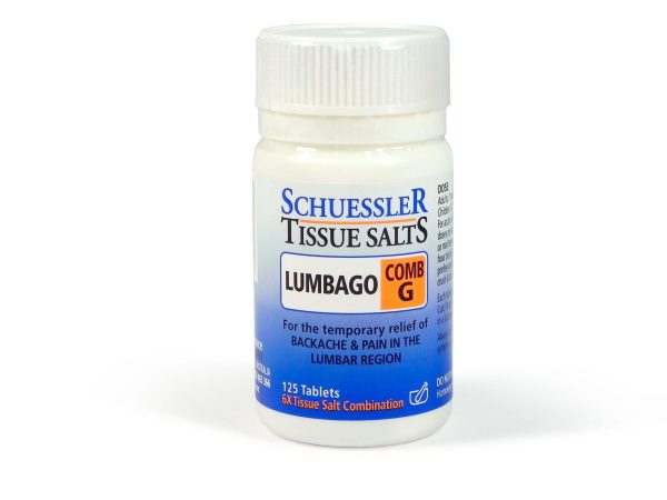 Schuessler Tissue Salts Comb G Lumbago (125 Tablets) Online now