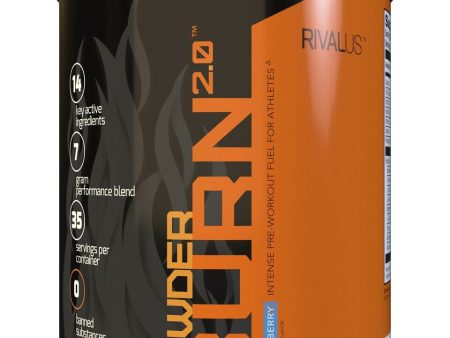 Rivalus Powder Burn 2.0 Pre-Workout - Blue Raspberry (403 g) Hot on Sale