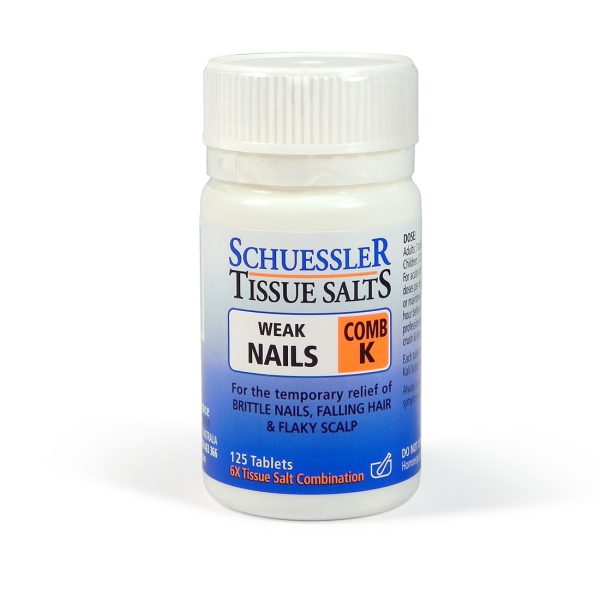 Schuessler Tissue Salts Comb K Weak Nails (125 Tablets) on Sale