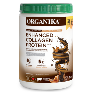 Organika Enhanced Collagen Protein - Dark Chocolate Caramel Macchiato (252 g) For Discount