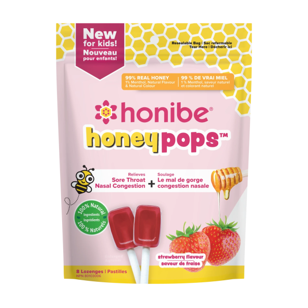 Honibe Honey Pops for Kids - Strawberry (8 Lozenges) Cheap