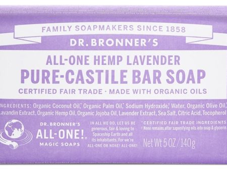 Dr. Bronner s All-One Pure-Castile Bar Soap - Hemp Lavender Online Sale