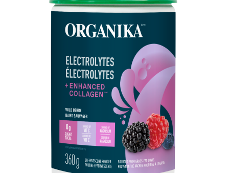 Organika Electrolytes + Enhanced Collagen - Wild Berry (360 g) For Cheap