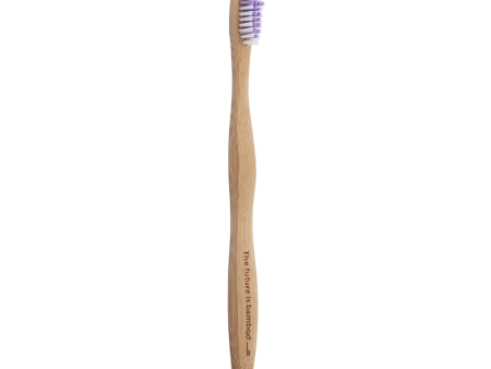 The Future Is Bamboo Adult Soft Bristle Tooth Brush - Purple on Sale