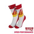 Motive Sock Speed Performance Fly - High Crew Red White Sale