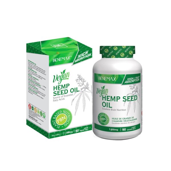 Benemax Hemp Seed Oil 1000mg (90 Softgels) Online Sale