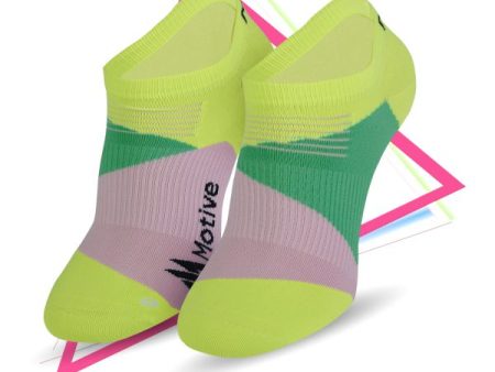 Motive Sock Speed Performance Velocity Liner 3D - Yellow Pink For Cheap