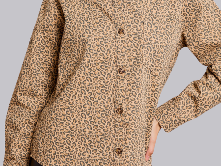 Nellie Leopard Twill Shirt Cheap