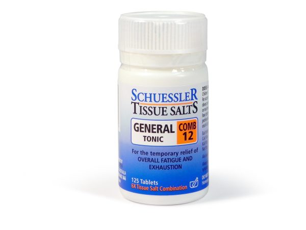 Schuessler Tissue Salts Comb 12 General Tonic (125 Tablets) on Sale