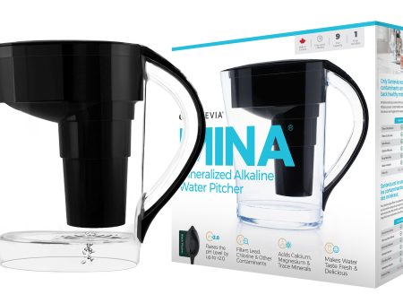 Santevia Mineralized Alkaline MINA Pitcher - Black (2.1 L) Hot on Sale