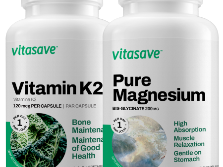 Vitasave Bone Health Bundle (Magnesium Bisglycinate + Vitamin K2) Online