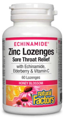 Natural Factors Zinc Lozenges with Echinamide, Elderberry & Vitamin C - Cherry (60 Lozenges) Cheap