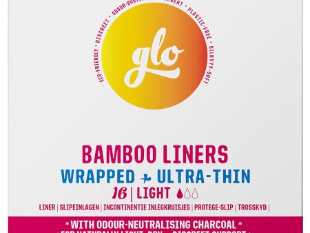 GLO Bamboo Liners Wrapped & Ultra-Thin - Light (16 Pads) Online Hot Sale