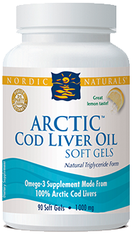 Nordic Naturals Arctic Cod Liver Oil 1000 mg - Lemon (90 Softgels) Fashion