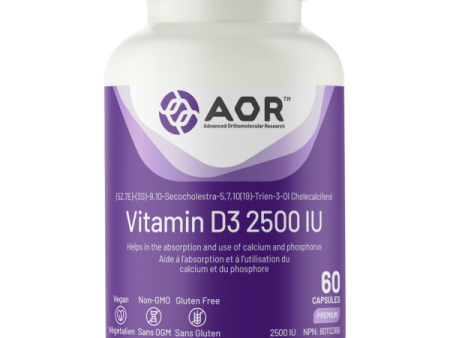 AOR Vitamin D3 2500 IU (60 VCaps) on Sale