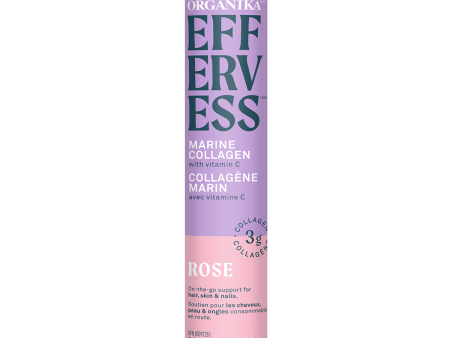 Organika Effervess Marine Collagen with Vitamin C 14 Tablets - Rose (Tubes) For Discount